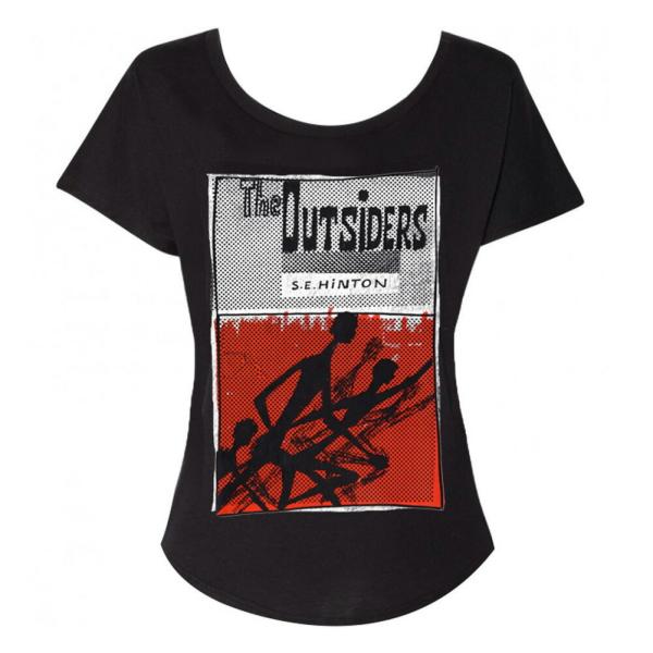 [Out of Print] S. E. Hinton / The Outsiders Womens Relaxed Fit Tee (Black)S.E. ヒントン / アウトサイダー (1967) レディース Tシャツ