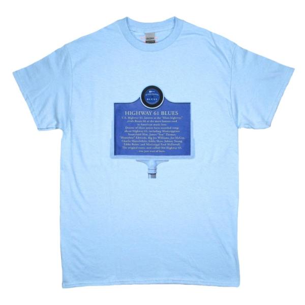 Highway 61 Blues Tee (Light Blue) - ハイウェイ 61 ブルース Tシャツ
