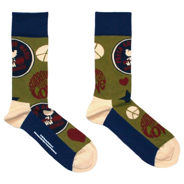 Woodstock Music and Art Fair / Peace Love Music Socks - ウッドストック・フェスティバル ソックス