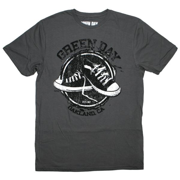 Green Day / Converse Tee (Charcoal Grey) - グリーン・デイ Tシャツ 