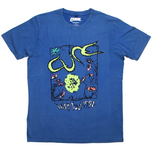 The Cure / Wish Tour 1992 Stone Wash Tee (Mid Blue) - ザ・キュアー