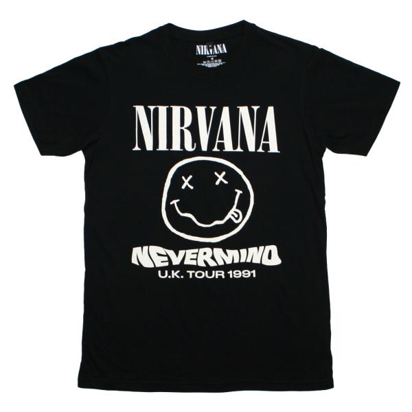 never mind　staright UP追加公演限定Tシャツ XL Nirvana / Nevermind U.K. Tour 1991 Tee (Black) [Premium Carbon