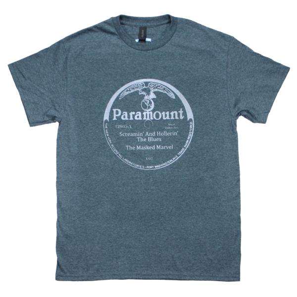 The Masked Marvel / Screamin' And Hollerin' The Blues Tee (Dark Heather Grey) - ザ・マスクド・マーヴェル / チャーリー・パットン Tシャツ
