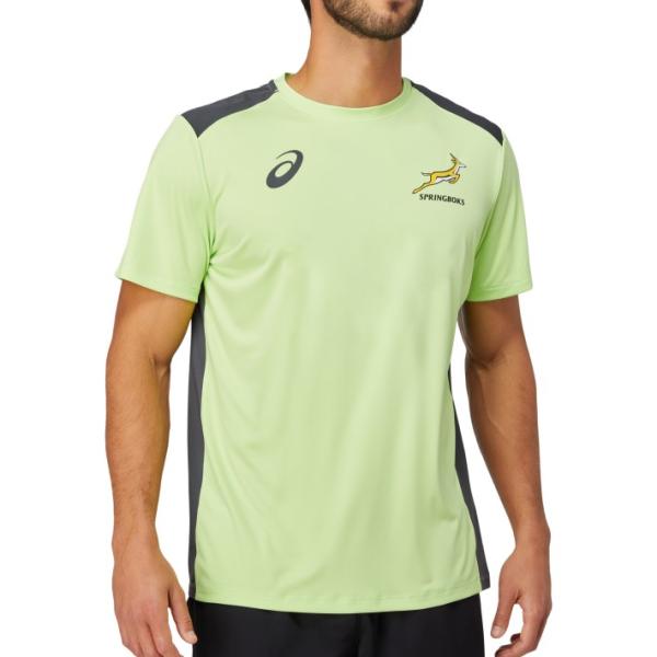 ラグビー 南アフリカ代表 スプリングボクス トレーニングトップ Tシャツ グリーン 公式 メンズ ユニセックス 2111A927-301
