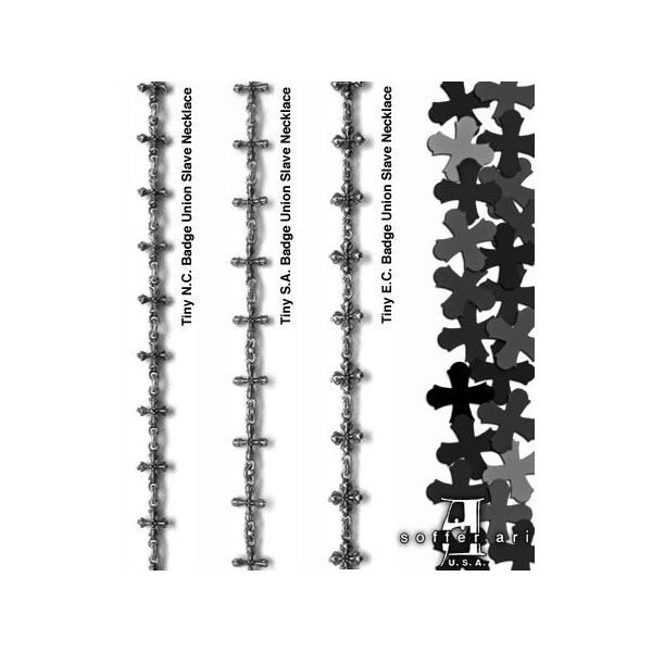 \t@A SofferAri lbNX TINY - N.C. S.A. E.C. BADGE UNION SLAVE NECKLACE CHAIN lbNX`F[