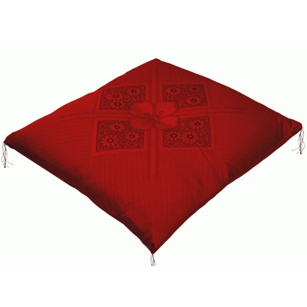 座布団 1枚単品 純日本製 高級ふくれ座布団 59×63cm レッド 赤 和室
