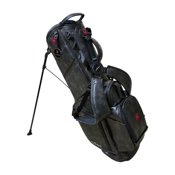 【美品】イリアック iliac スタンド式キャディバッグ キャディー スタンド キャディバッグ ヴィンテージ グレー イリアックゴルフ