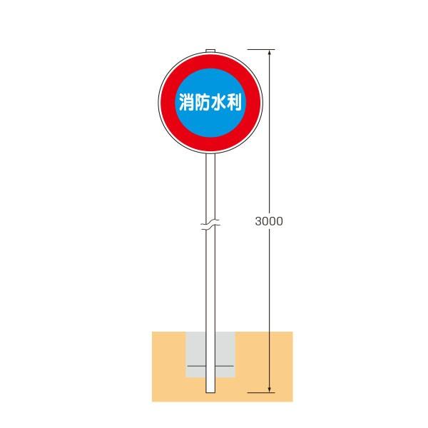 丸型消防標識用 埋込み型ポール 鋼管 3 0ｍ Kh 30s Kh 30s 資材 印刷のルネ 通販 Yahoo ショッピング