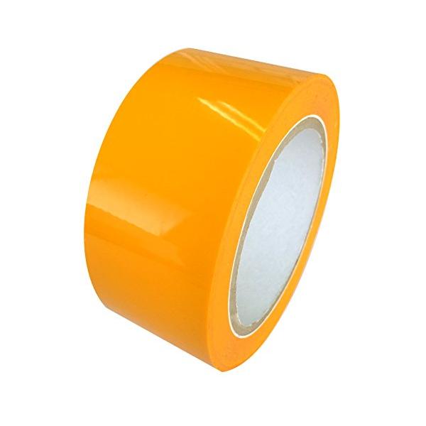 【商品概要】サイズ：幅50mm、巻長50m、テープ厚90μ（ＯPPフィルム60μ、アクリル系粘着剤厚30μ）、粘着力10N貼った後で剥がす際、跡が非常に残りにくいラインテープです。　貼り付ける際は被着体（床）表面のホコリや汚れを拭き取ってご...