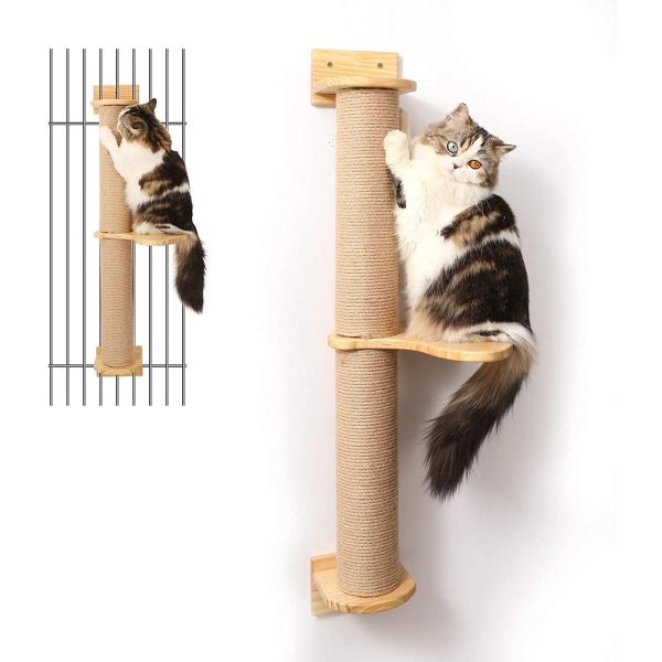 FUKUMARU 猫 アクティビティ ツリー スクラッチ ポスト付き 壁