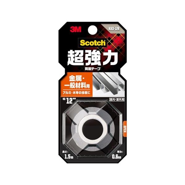 ◆ 当店は紙での領収書の発行は行っておりません◆ 初期不良は、1週間以内にご連絡下さい。それ以降の対応は出来ませんので、ご注意下さい。◆ 初期不良以外の故障は、メーカーにお問合せ下さい。【商品概要】3M スコッチ 超強力両面テープ 金属 一...