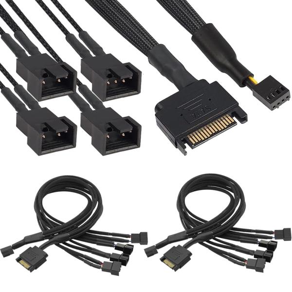 Xiatiaosann SATA - 3 ピン 4 ピン PWM ファン アダプター スプリッター ハブ 12V デスクトップ コンピューター クーラ
