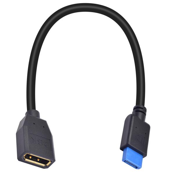 Poyiccot 8K DisplayPort 延長ケーブル 1.4、30cm 短い ディスプレイポート 延長ケーブル 、耐摩耗性 DP（オス）-DP