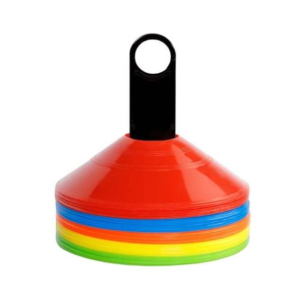 他サイト： 【30枚セット】 マーカーコーン カラーマーカー 棒あり サッカー フットサル 練習用 陸上 トレーニングコーン 目印 スポーツ 収納袋付きの商品画像