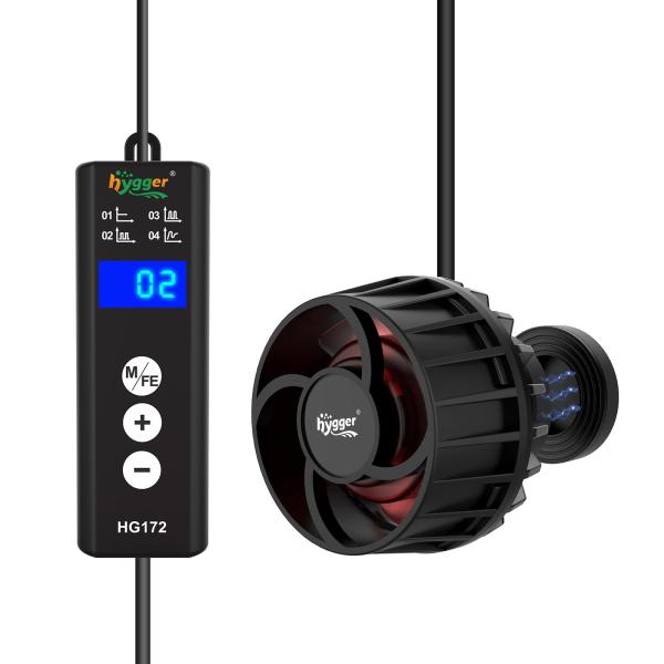 hygger 水流ポンプ 小型 強力 8000L/H 4モード水流 10段階流量/周波数調節 フィードモード ウェーブポンプ 循環ポンプ 水中ポンプ