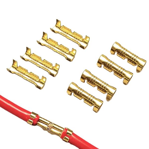 NIHOOOOH ギボシ端子 50個セット 圧着端子 配線コネクター 14.8mm