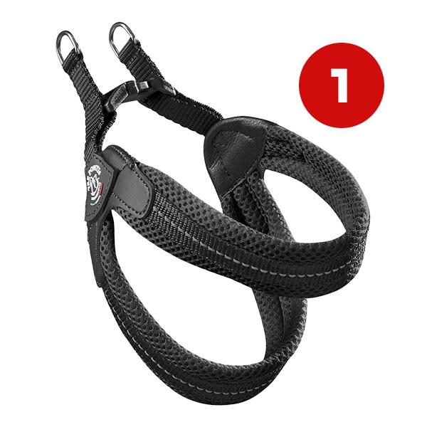 他サイト： フィッビア ソフトメッシュ 1 ブラック ▼g ペット グッズ 犬 ドッグ アクセサリー ハーネス 胴輪 TRE PONTI LTP113 送料無料の商品画像