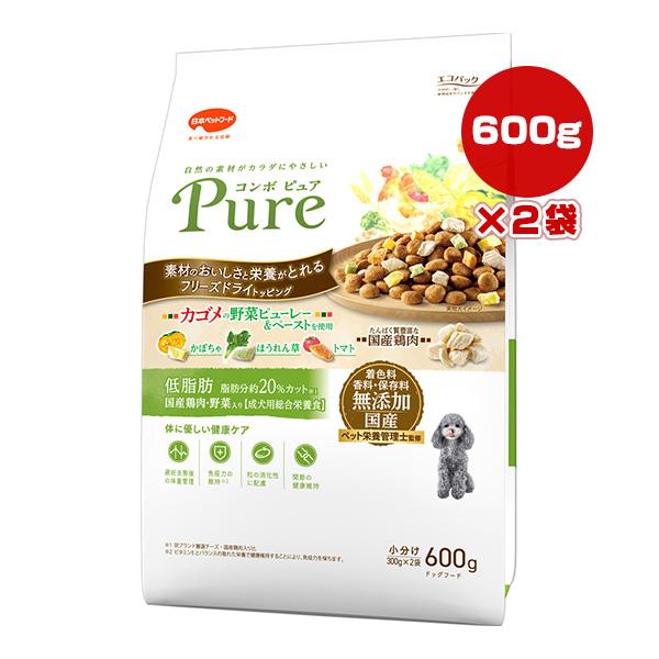 COMBO Pure コンボ ピュア 低脂肪 国産鶏肉・野菜入り 600g[300g×2袋