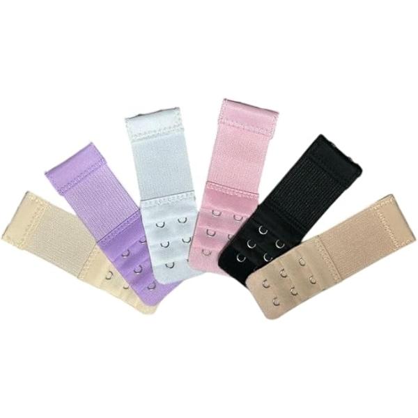 適応サイズ：ホック間長さ約13mm　 (2列 ピッチ幅 約13mm)入り数　：ホック　6個カラー：ホワイト・ブラック・ピンク・パープル・ベージュ・ライトベージュカンタンに取り付けるだけでブラのアンダーサイズを調整出来ます。お持ちのブラジャー...