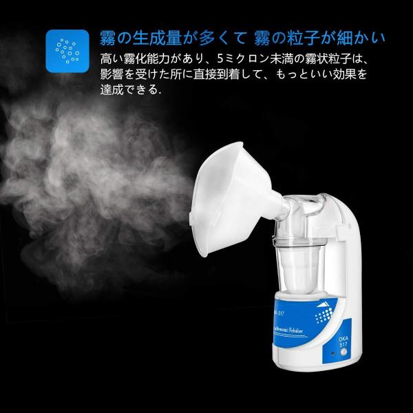 翌日発送Burker ネブライザー吸入器超音波スチーム加湿器手持ち式家庭 