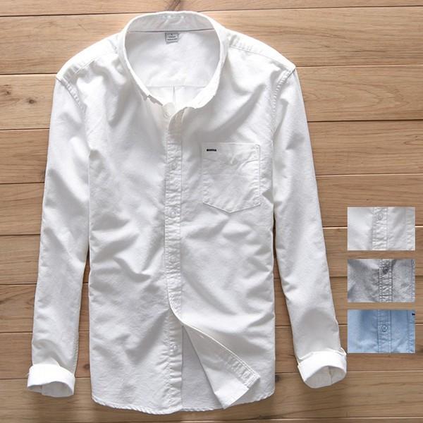 ボタンダウンシャツ 100 コットン 白シャツ メンズ 普段着 カジュアルシャツ ホワイトシャツ 長袖 綿シャツ 通勤 ビジネスカジュアル New ルルランド 通販 Yahoo ショッピング