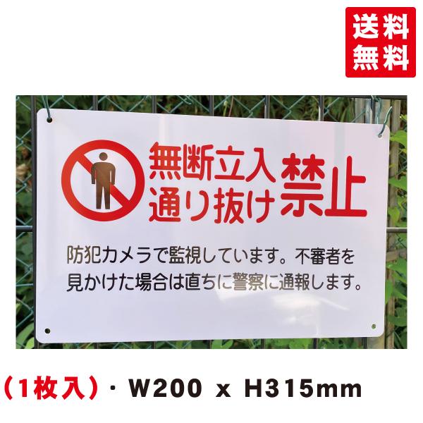 送料無料 激安看板 無断立入禁止 通り抜け禁止 警告 禁止 私有地 立ち入り禁止 安全標識 注意喚起  耐水 屋外対応 プレート看板