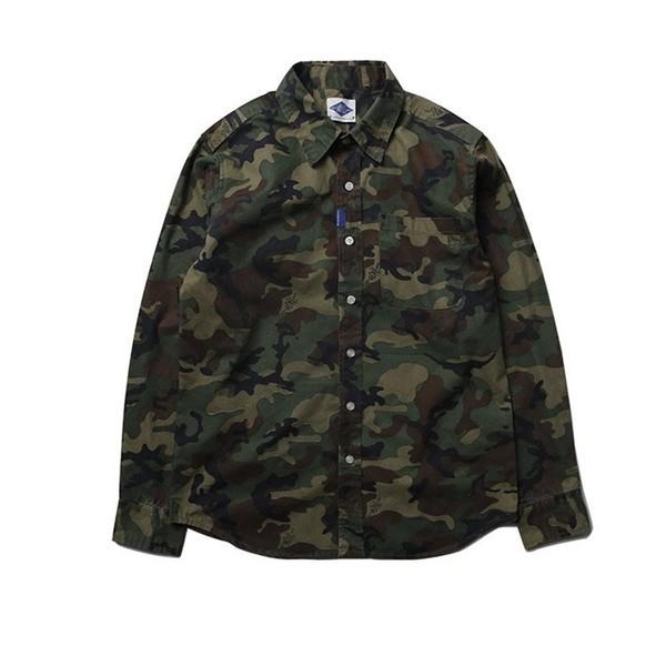 ミリタリー系シャツ ワークシャツ カジュアルシャツ 長袖 メンズ 迷彩 スリム やわらかい Ccs9710 Rushup 通販 Yahoo ショッピング