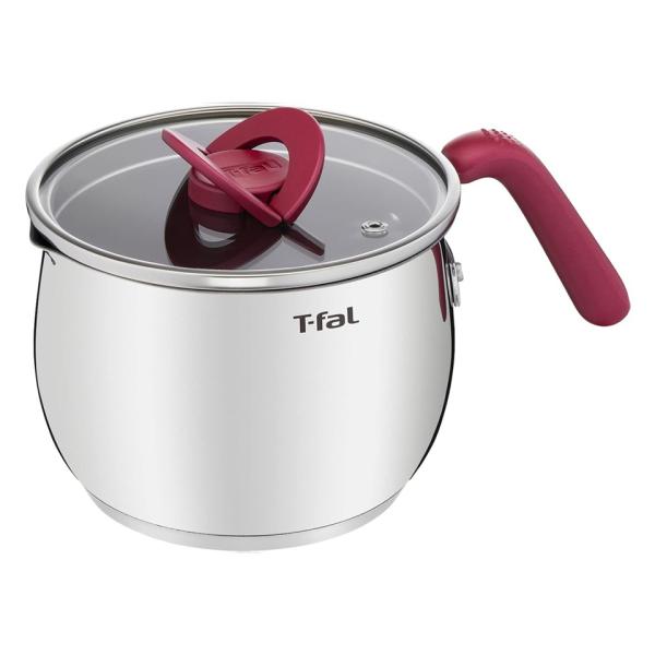 T-fal ティファール オプティスペース IHステンレス マルチポット 16cm 2.6L ルージュ G74783  IH/ガス火対応