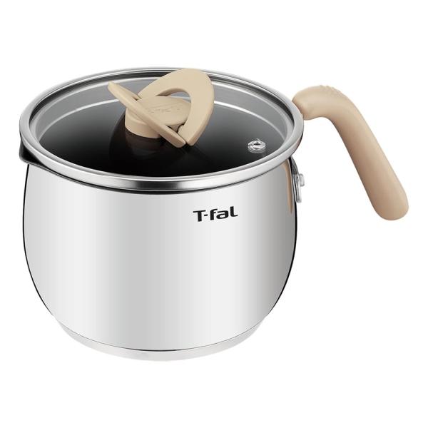 他サイト： T-fal ティファール オプティスペース IHステンレス マルチポット 16cm 2.6L ラテ G75183  IH/ガス火対応の商品画像