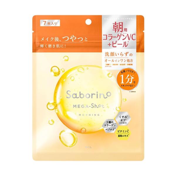 【製品について】ブランド　Saborino サボリーノアイテム　1個 BCL Saborino サボリーノ メガショット 朝用ツヤピールマスク CC 7枚入り内容量　7枚入り成分　水、イソペンチルジオール、グリセリン、ポリグリセリン-3、P...