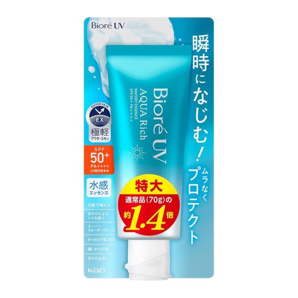 他サイト： 1個 花王 Biore ビオレ UV アクアリッチ ウォータリーエッセンス 100g 日焼け止め 水感エッセンスの商品画像