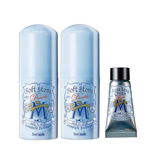 他サイト： デオナチュレ 男ソフトストーンW 男性用 ワキ用 直ヌリ 制汗剤 スティック ミント ×2個(20g×2)+おまけ付き 医薬部外品の商品画像