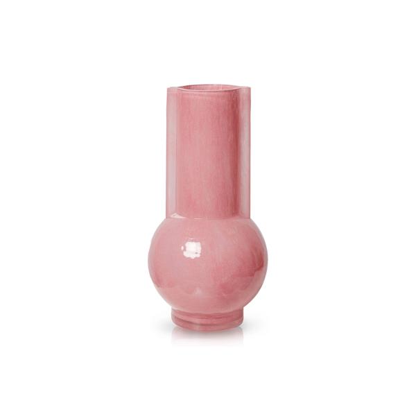 HKliving フラミンゴカラーのフラワーベース 高さ25cm 花瓶 ガラス製