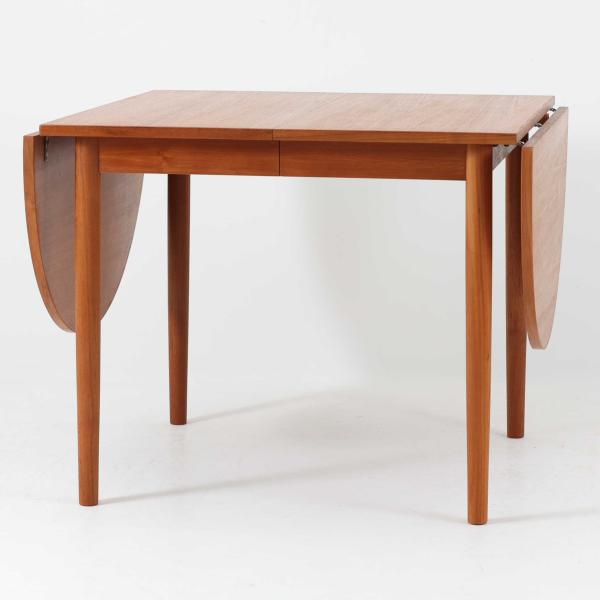 正方形エクステンションダイニングテーブル バタフライ チーク材 幅