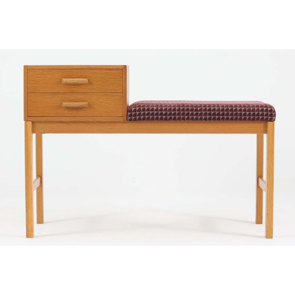 テレフォンベンチ/チェスト オーク材 北欧家具ビンテージ : CHLOROS