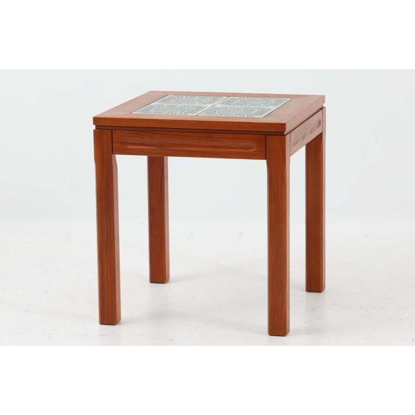 タイルトップサイドテーブル チーク材 北欧家具ビンテージ : CHLOROS