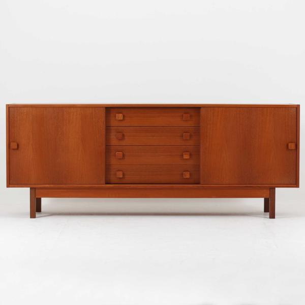 DOMINO Mobler/北欧ヴィンテージ デンマーク　サイドボード ボード チーク 幅182cm Domino Mobler デンマーク製 北欧ビンテージ