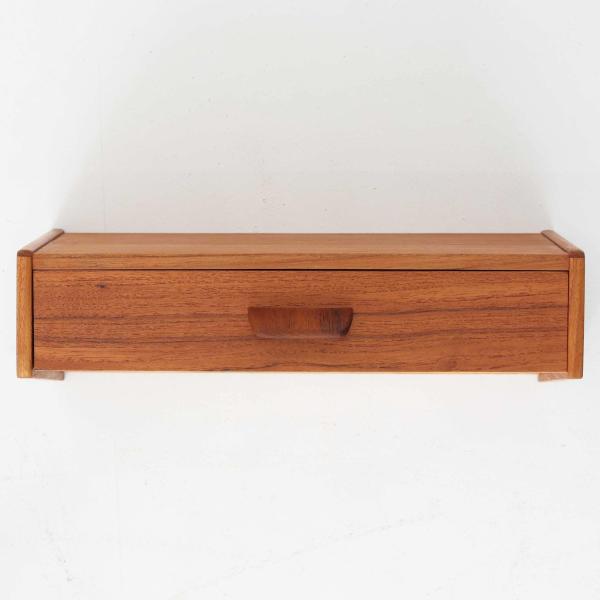 ウォールシェルフ チーク デンマーク製 北欧ビンテージ家具 木製収納