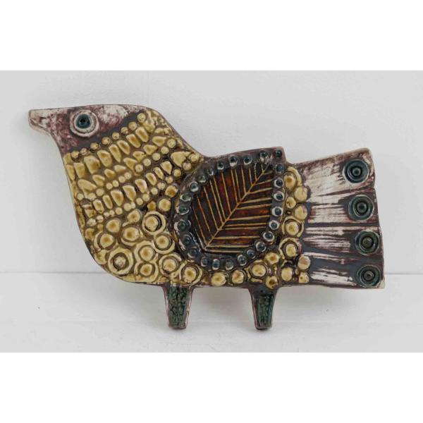 Lisa Larson リサラーソン 鳥の陶板VAGGPLATTOR Fagel