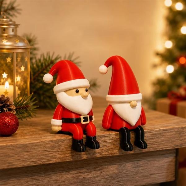 オブジェ サンタクロース 2個セット コンパクト ほっこり クリスマス おしゃれ かわいい インテリア 置物 装飾 ディスプレイ 玄関 リビング ギフト 贈り物