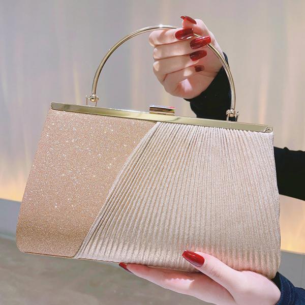 ジミーチュウ スパンコール グリッター シャンパンゴールド パーティーバッグ 中古・古着通販】JIMMY CHOO (ジミーチュウ) グリッターショルダー