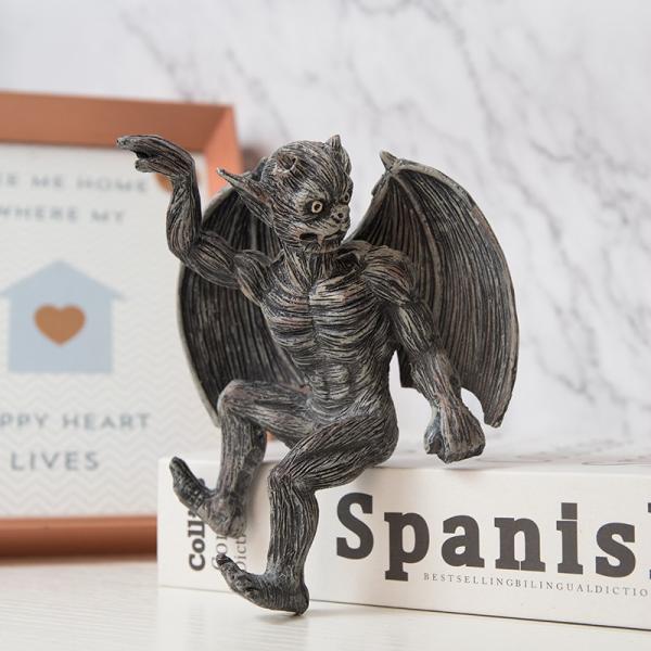 悪魔 デビル サタン ガーゴイル 置物 オブジェ 装飾 工芸品 樹脂製 魔