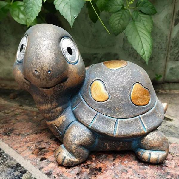 ガーデンライト ソーラー カメ 樹脂 庭 かわいい アニマル かめ タートル 置物 太陽光 ガーデニング 雑貨 ガーデン雑貨 ガーデンインテリア ガーデン