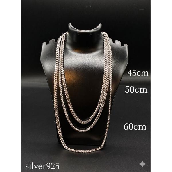 マイアミキューバンチェーンネックレス 喜平チェーンネックレス シルバー925 6mm 45cm 50cm 60cm 2mm メンズ レディース 銀 光沢 喜平 sv925 太い 本物