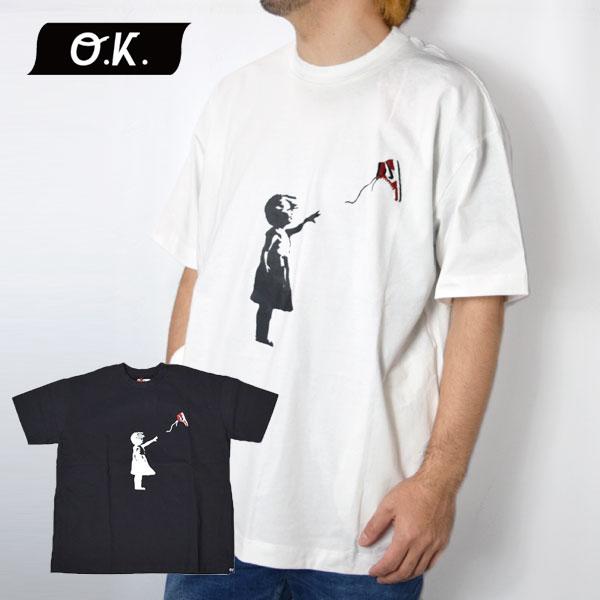 O.K. オーケー o.k. AJ1 feat BANKSY Tシャツ 半袖Tシャツ クリック 