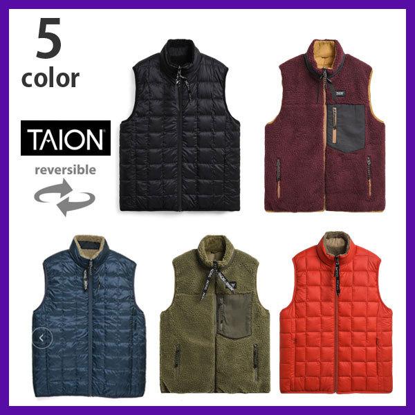 買取 京都 Taion タイオン メンズ ダウン ボアリバーシブルダウンベスト 2way ファッション メンズファッション 激安ネット Energia Minae Go Cr