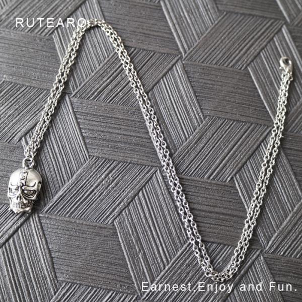 どくろ ネックレス メンズ スカル 骸骨 シルバー 悪魔 ペンダント 普段