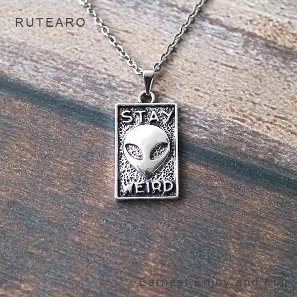 ネックレス 宇宙人 UFO グッズ 雑貨 アクセサリー 面白い シルバー