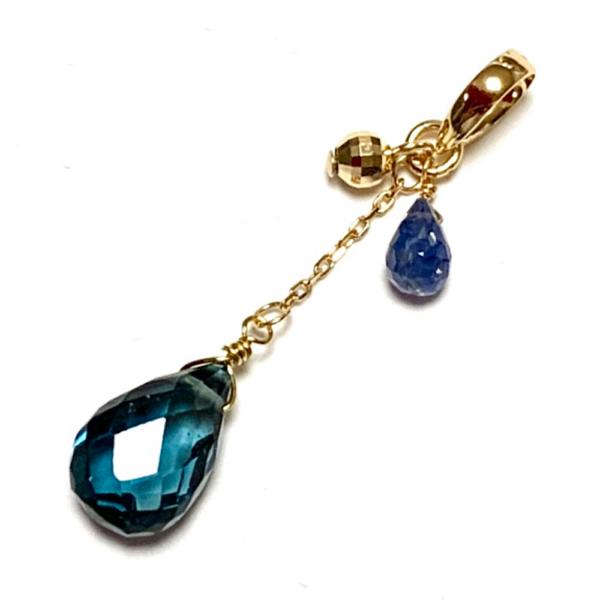 78%OFF!】 ブリオレットカット天然サファイアネックレス K18YG S6.30ct