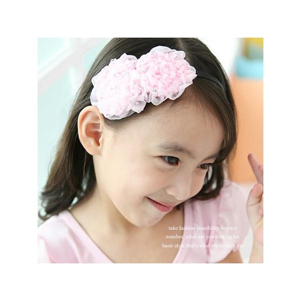 バレエ ヘアアクセサリー【パール付きリボンバレッタ】子供 女の子 キッズ ヘッドドレス フォーマル 結婚式 髪かざり